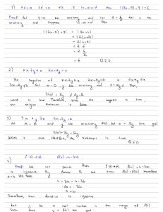 Mathematical Proofs: Epsilon-Delta, Quantifiers, Function Properties