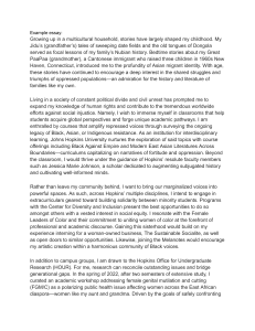 Johns Hopkins Example Essay: Human Rights & Cultural Studies