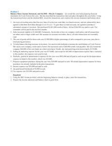Financial Statement Problems: Balance Sheet, Income Statement, BSE