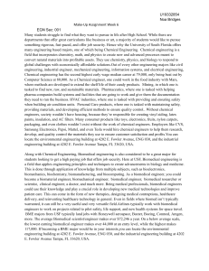 Engineering Majors & Study Skills: Chemical, Biomedical Engineering