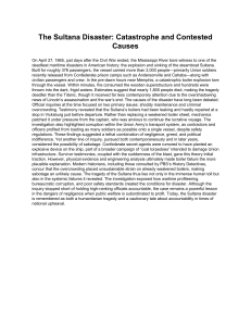 Sultana Disaster: Causes and Aftermath