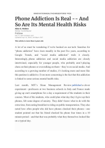 Phone Addiction & Mental Health Risks: A Deep Dive