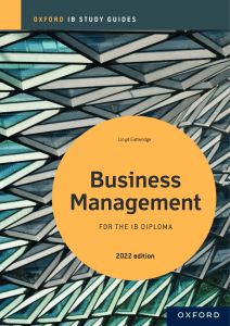 Business Management for the IB Diploma - Study Guide