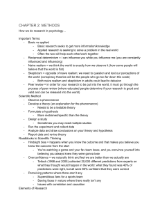 Psychology Research Methods: Lecture Notes