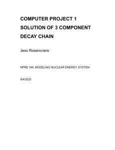 3-Component Decay Chain Solution: Analytical & Numerical Methods