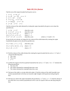 Math 185: Chapter 6 Review Exercises - Calculus