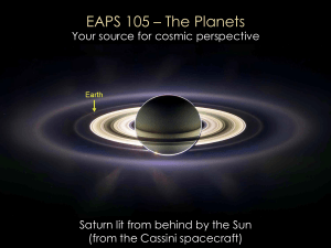 EAPS 105: The Planets - Solar System Origins & Exploration