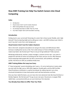AWS Training: Switch Careers to Cloud Computing | Ascendient