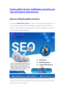 Habilidades de Dise&ntilde;o Gr&aacute;fico T&eacute;cnico para Principiantes