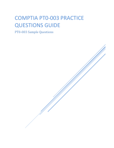 CompTIA PenTest+ PT0-003 Practice Questions Guide