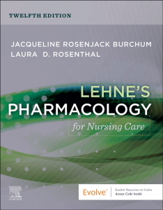 Lehne's Pharmacology for Nursing Care, 12th Edition