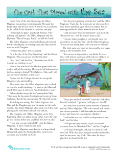 Crab That Played with the Sea Worksheet