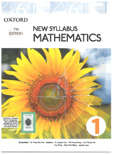Oxford New Syllabus Mathematics 7th Ed Book 1 Textbook