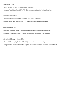 Types of ETFs: Broad Market, Sector, Bond, Dividend, International