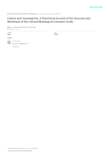 Cultural Meaning of Consumer Goods: A Theoretical Account | McCracken 1986