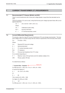 MiCOM P544/P546 CT Requirements: Knee Point Voltage & K Factor Calculation