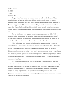 Art History Reflection: Ex-Votos, State Violence & BLM Connections