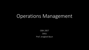 Operations Management: Forecasting Methods & Applications (Starbucks)