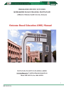 Kuriakose Elias College OBE Manual: Outcome Based Education Guidelines