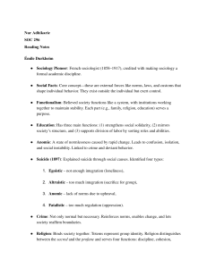 &Eacute;mile Durkheim Sociology Reading Notes: Key Concepts & Theories