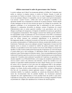 Cadre de gouvernance Nutrien : analyse et recommandations