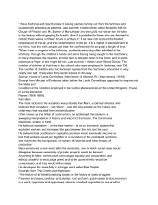 Karl Marx, Industrial Revolution & Class Struggle: Excerpts & Questions