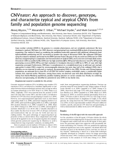 CNVnator: Discovering & Genotyping CNVs from Genome Sequencing