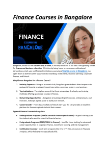 Finance Courses in Bangalore: Your Career Guide