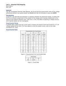 Potential Field Mapping Lab Report: Experimental & Theoretical Analysis