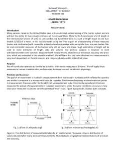 Human Physiology Lab: Measurement, Accuracy, & Precision