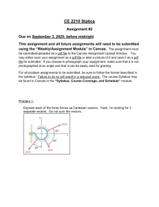 Statics Assignment #2: Cartesian Vectors and Force Representation
