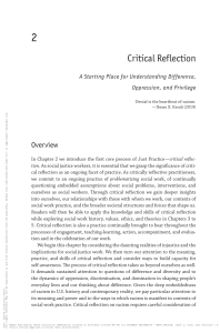 Critical Reflection: Social Work, Justice, & Privilege