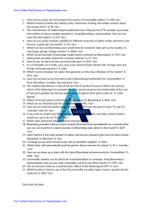 Bloomberg Exam Questions & Answers: Commodities & Equity