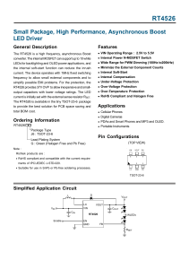 RT4526: Asynchronous Boost LED Driver Datasheet