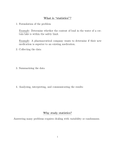Introduction to Statistics: Key Concepts and Methods