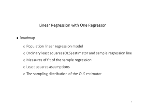 Linear Regression with One Regressor: OLS & Test Scores