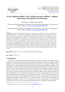 Remittance Inflow to Turkey: An ARIMA Forecasting Analysis