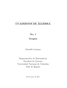 Grupos: Libro de texto de &aacute;lgebra