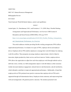 Work-Life Balance in HRM: A Bibliographic Review