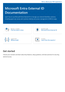 Microsoft Entra External ID Documentation