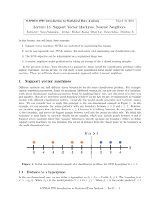 SVM & Nearest Neighbors: Statistical Data Analysis Lecture