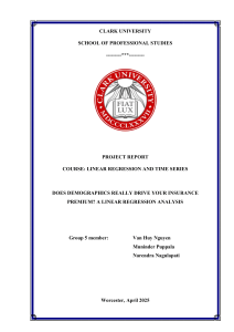 Insurance Premium Demographics: A Linear Regression Analysis