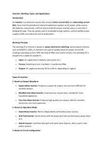 Inverters: Working, Types, and Applications | Electrical Engineering