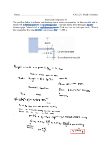 Fluid Mechanics: Tank Draining Problem