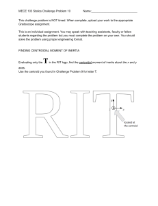Statics Challenge: Centroidal Moment of Inertia of 'T'