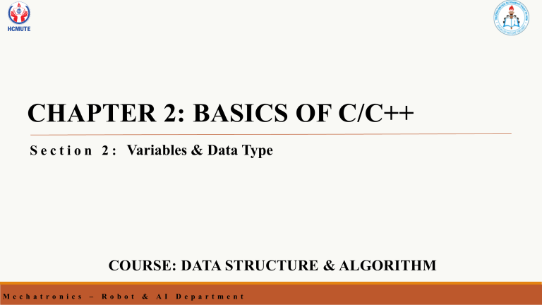 C/C++ Variables & Data Types: A Beginner's Guide