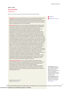 Diverticulitis: A Comprehensive Review of Diagnosis & Treatment