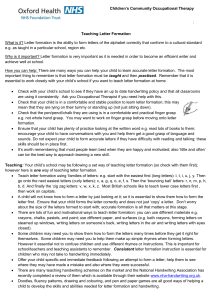 Teaching Letter Formation: A Guide for Parents