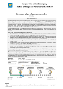 EASA Aerodrome Rule Amendment 2020-10