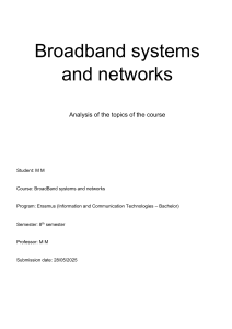 Broadband Systems & Networks: Course Topics Analysis